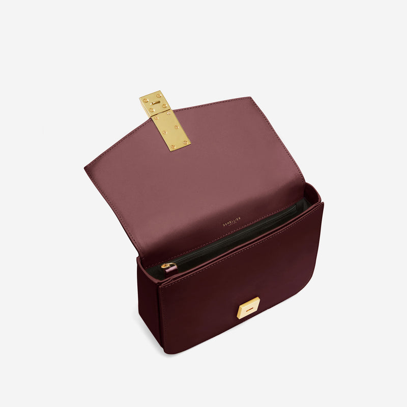 Celine Medium Classic Bag In Box Calfskin- Burgundy